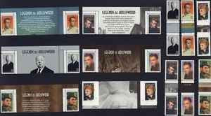 US 1996 - 2000 LEGENDS OF HOLLYWOOD SET OF 12 CROSS GUTTER PAIRS - Picture 1 of 2