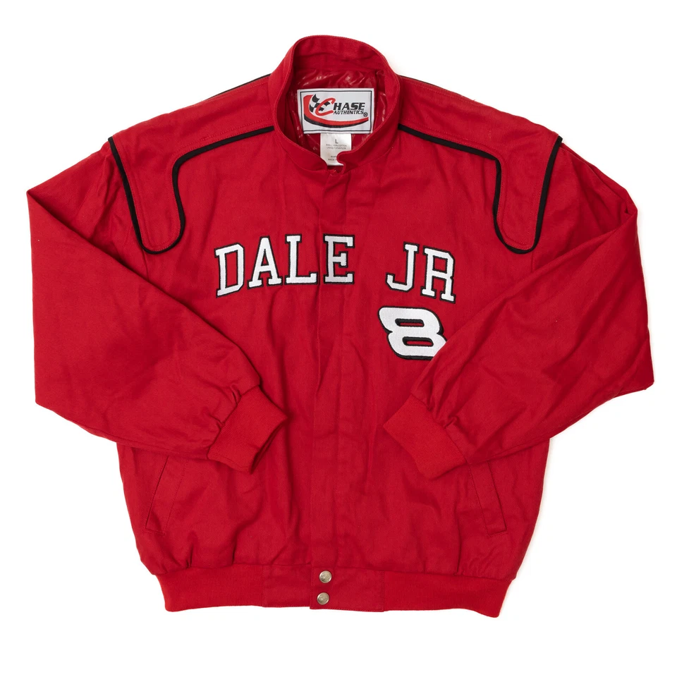 Dale Earnhardt Jr. Chaqueta #8 Juvenil Talla Grande NASCAR Chase Authentics Abrigo Rojo Foto 1 de 4