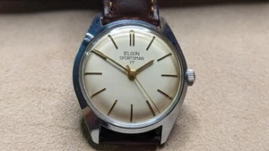 Serviced Elgin Sportsman 17 Jewel Men's Manual Wind Wristwatch - Picture 1 of 5