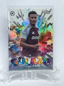 2024-25 Topps Chrome UEFA Club Competition Ollie Watkins Golazo Card #GZ-18 - Picture 1 of 3