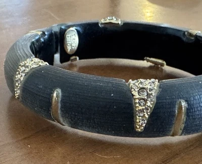 Brazalete con bisagras Alexis Bittar negro/gris oro acentuado Lucita Foto 1 de 4