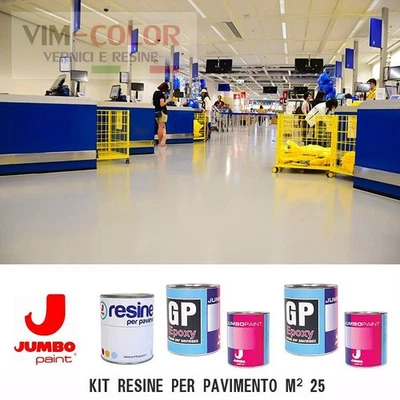 Resina Epossidica Vernice per Pavimenti 25 m² Kit Primer e Finitura GP Epoxy - Immagine 1 di 4