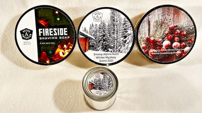Razor Emporium - Paquete de 4 velas y jabón de afeitar con temática de invierno Foto 1 de 4
