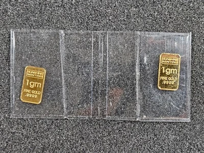 🌟(2) 1 g  .9999 Gold Sunshine Minting Bullion Bars. 2 GRAMS TOTAL - Image 1 of 4