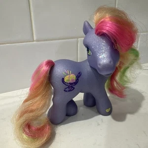 Vintage 2002 My Little Pony G3 Rainbow Swirl Sparkle Glitter Accent MLP - Picture 1 of 6