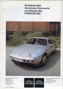 Porsche 928 1983 Alu Karosserie Deutscher Markt Verkaufsprospekt - Bild 1 von 1