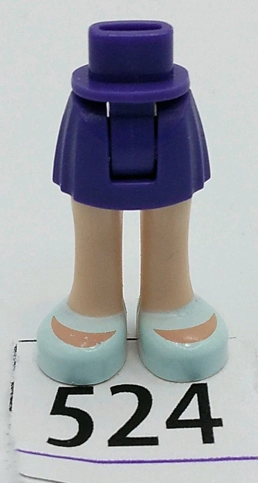 LEGO Friends Mini Muñeca Minifigura Pierna Niña Púrpura Plisada Falda Aqua Zapatos Emma 524 Foto 1 de 1