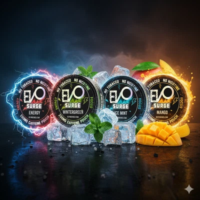 Bolsas de cafeína EVO Surge 200 mg - Paquete de 5 (20 unidades/lata)  Foto 1 de 4