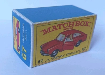 Matchbox RW #67b 1:61 VW 1600 TL rot Repro 'E' Box Lesney Vintage Series - Bild 1 von 4