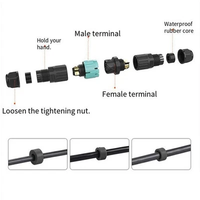 Suitable for Cable to Cable Connection 23 Pin Waterproof Cable Coupler SP13 - Image 1 of 4