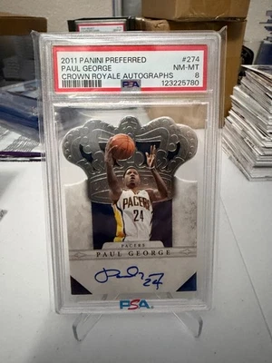 2011 Panini Preferred Paul George Crown Royal Autograph /99 PSA 8 Pacers - image 1 of 4