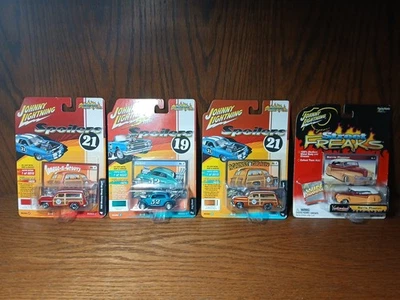 JOHNNY LIGHTNING STREET FREAKS SPOILERS  VW BEETLE  + MORE LOT OF 4 DIECAST CARS - Image 1 of 4