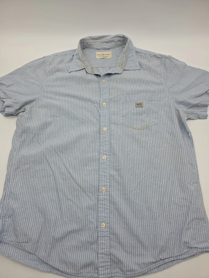 Camisa Denim Supply Ralph Lauren Abotonada Hombres XL Azul Bolsillo con Punta. #39061 Foto 1 de 4