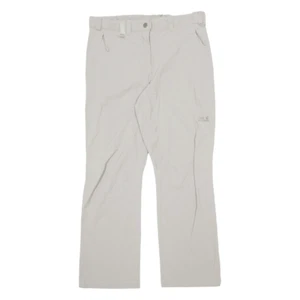 JACK WOLFSKIN Outdoor Trousers Grey Regular Straight Womens W32 L30 - Picture 1 of 6