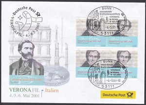PEX0057 Intl. Stamp Exhibit. Germany Cover, VERONAFIL 2001, Albert Lortzing - Picture 1 of 1