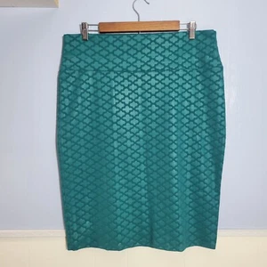 Falda informal de verano Lularoe extra grande verde brillante hasta la rodilla - Imagen 1 de 4