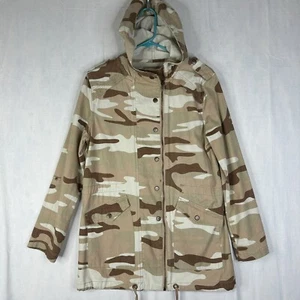 Chaqueta Forever 21 Camuflada Mujer Pequeña Polvorienta Rosa Marrón Estampado Utilidad S/M Cremallera Capucha - Imagen 1 de 12