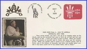 USA5 #EV1603 U/A COLORANO SILK FDC   Papal Visit - 10/2 - Brooklin - Picture 1 of 1