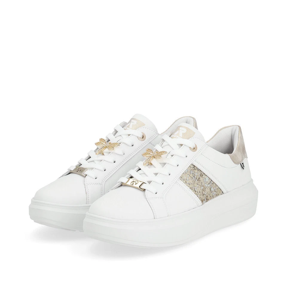 Rieker "R-EVOLUTION" Damen Echtleder Sneaker weiss