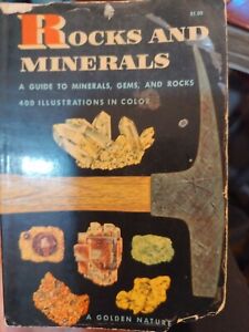 Vintage Book Rocks And Minerals 1957  A Golden Guide