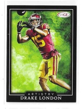 2022 SAGE ARTISTRY DRAKE LONDON USC / ATLANTA ROOKIE CARD