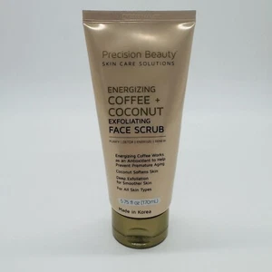 PRECISION BEAUTY * ENERGIZING *COFFEE + COCONUT* EXFOLIATING FACE SCRUB 5.75 OZ - Picture 1 of 16