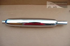 EXHAUST SILENCER FOR BSA B25 B44 C25 Excellent chrome!! OEM 40-2841 BRAND NEW - Picture 1 of 1