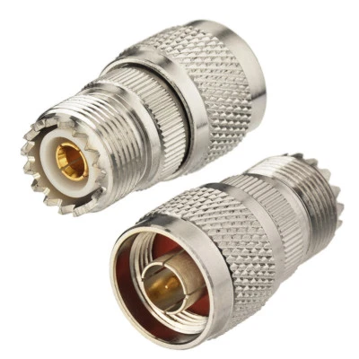 N Male to UHF SO-239 Female Connector Adapter for Baofeng UV-5R Radio 2PCS - Image 1 of 4