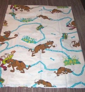 Vintage 1999 Hanna-Barbera SCOOBY-DOO & SHAGGY  Twin Size FLAT Sheet 1990's - Picture 1 of 7