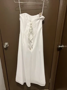 Size 10 Romantic Gowns Bridal Wedding Dress Short Sleeveless Strapless - Picture 1 of 7