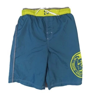 Diesel Swim Trunks Boys Bluish Green Lined Pocket Drawstring NWT - Picture 1 of 15