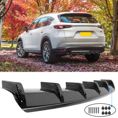 Диффузор спойлер разветвитель кромок карбон для заднего бампера для Mazda CX-8 CX-9 2016-2025 - Изображение 1 из 4
