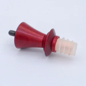 Tappo in legno per bottiglia di vino con fondo in gomma color mogano - Foto 1 di 4