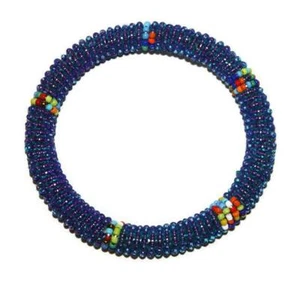 African Beaded Maasai Bangles Masai Bracelet Made in Kenya 03 - Picture 1 of 2