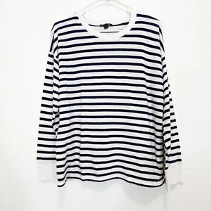 J.Crew Re-imagined Langarm T-Shirt blau weiß gestreift Herren M Küste Strand - Bild 1 von 7