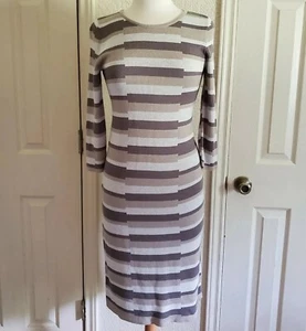 Spense Printed Sweater Dress Womens Size M 3/4 Sleeve  - Picture 1 of 6