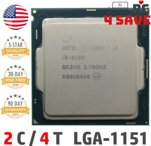 6th Gen Intel Core i3-6100 CPU 3.70 GHz Skylake LGA-1151 Dual-Core Desktop SR2HG