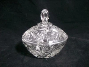 Anchor Hocking Clear Prescut Candy Box w/Cover, 1960's - Picture 1 of 1