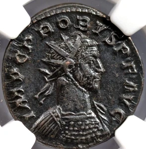 Probus Roman Empire NGC Ch AU Aurelianianus Ancient Pax Women Staff Olive Branch - Picture 1 of 16