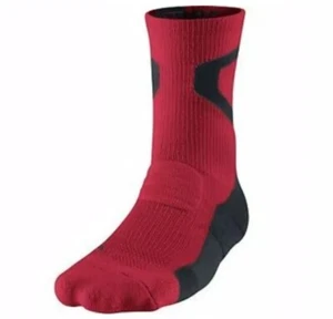 JORDAN Youth Jumpman 2-Pack Crew Socks Medium (3Y-5Y) Red/Black 2 Pairs - Picture 1 of 3