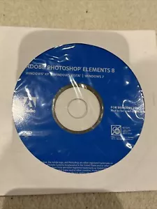 Adobe Photoshop Elements 8 Software Disc w/ Serial Number Install Key - Picture 1 of 2