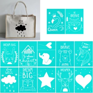 Hágalo usted mismo Serigrafía Plantilla Adhesiva Dibujos Animados Malla Transferencia Camiseta Tela Madera  - Imagen 1 de 23