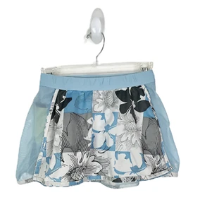 Brooks Skorts Youth Medium Blue Floral Running Skirt w/ Shorts Lined Active Kids - Picture 1 of 13