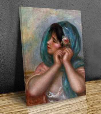 Pierre-Auguste Mujer Joven Impresión Lona Arte Enmarcado en Pared o Impreso Solo Foto 1 de 4