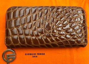 Giorgio Fedon 1919, Serie Spigelia Reißverschluss-Geldbörse, Kroko Design - Bild 1 von 4