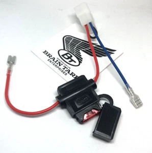 Arnés de batería Honda 1972-73 CT70 cola de cerdo fusible recto terminales pala K1 K2 - Imagen 1 de 3