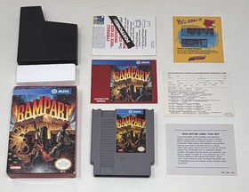 NES Nintendo - Rampart - CIB Complete in Box w/ Registration Card - Tested
