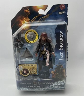 Piratas del Caribe Capitán Jack Sparrow Zombie Revelar Figura Batería Muerta Foto 1 de 4