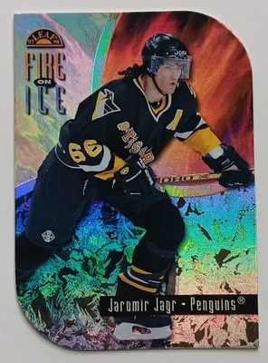 Jaromir Jagr 1997-98 Leaf Fire on Ice/1000 Pittsburgh Penguins Foto 1 de 2