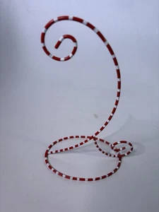 Dept 56 Red & White Christmas Ornament Display Stand 9” - Picture 1 of 3